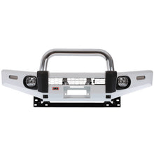Load image into Gallery viewer, A heavy-duty white ARB bumper with durable steel construction for a Jeep Wrangler.