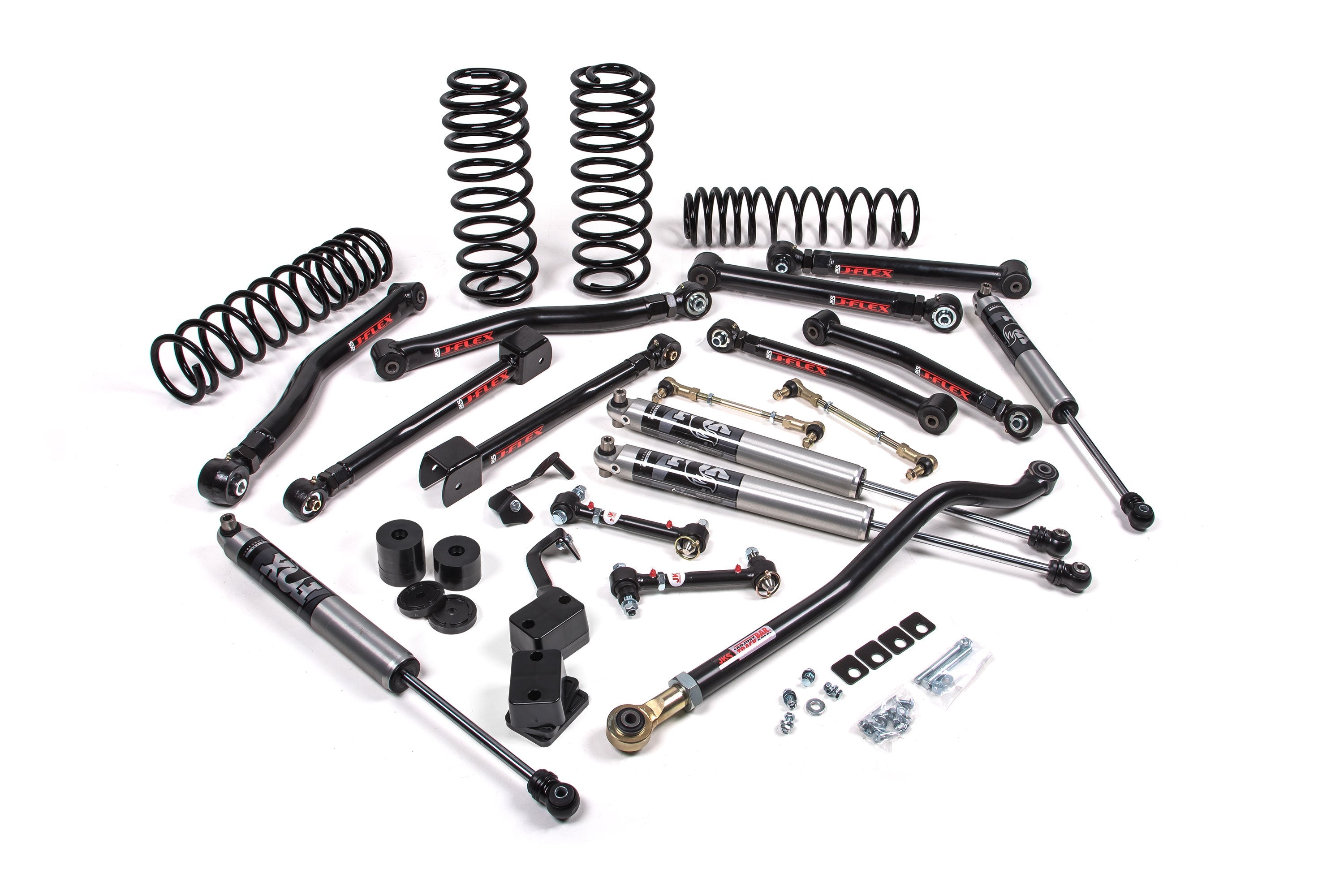 This JKS product description highlights the JKS suspension system for a Jeep Wrangler JL (18-ON) 4 Door, featuring high-quality springs to enhance its performance.