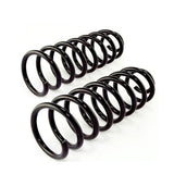 A pair of black ARB Old Man Emu Rear Coil Springs 2898 with easy installation and oxidation protection on a white background for Toyota 4Runner, FJ Cruiser, Prado 150 Series (LWB MODELS) 1.5 inch Estimated Lift.