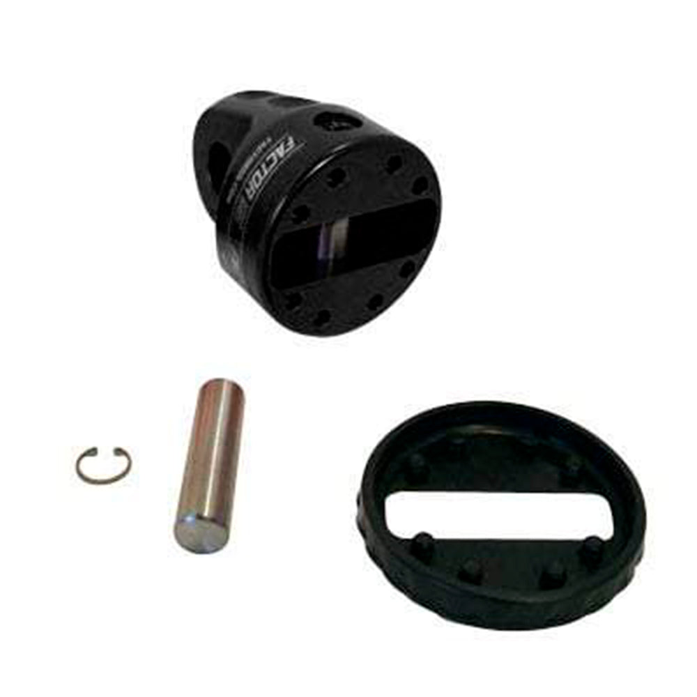 A black and white picture of a Factor 55 Shackle Mount in Gray 00015-04.