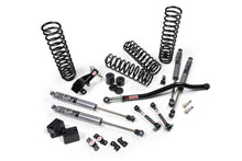 Load image into Gallery viewer, A JKS suspension system is essential for offroad articulation and improving the performance of a jeep. This JKS suspension kit includes springs to enhance the ride quality and increase durability. Additionally, it provides optimal tire recommendations for a JKS 2.5 Inch Jeep Wrangler JK (06-18) 2 Door J-Venture Lift Kit.