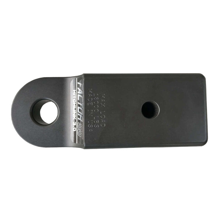 A high-quality metal hitch receiver with a hole in it, designed for use with the Factor 55 HITCHLINK 3.0 in Gray 00027-06.