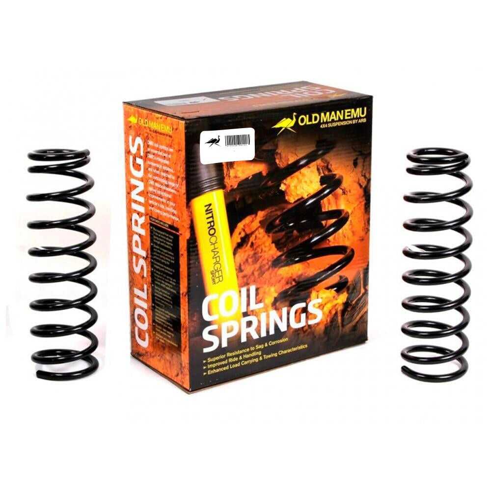 A pair of Old Man Emu front coil springs 2932 designed for installation to adjust ride height.