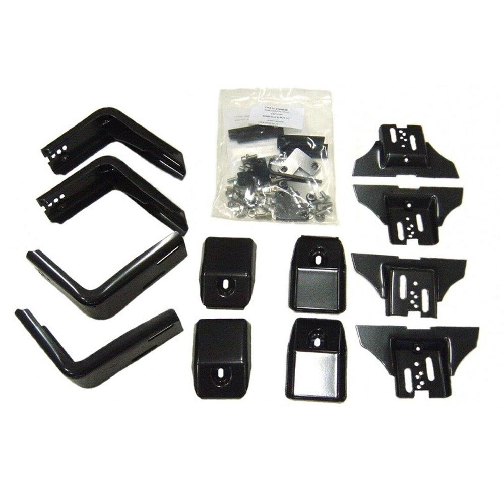 A set of ARB Touring Roof Racks 3813200KJK and aluminum beams for a vehicle, providing increased carrying capacity.