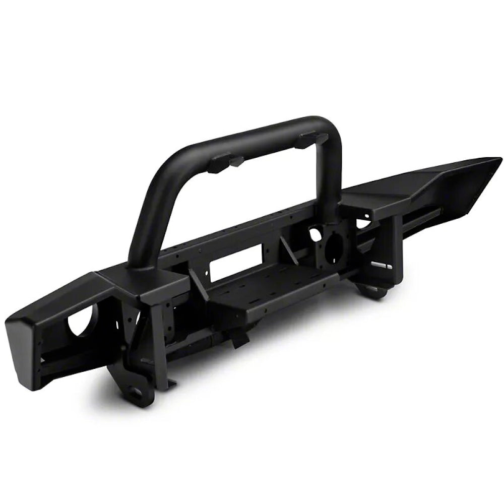 A deluxe ARB Bull Bar Front Bumper for a Jeep Wrangler JK 2007-2022 offering winch readiness and front-end protection.