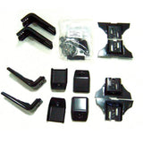 A high capacity ARB Roof Rack Fitting Kit Hummer H1 1992-2006 3700110 of black plastic parts for a car, providing secure storage solution.