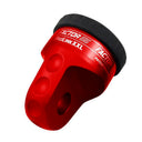 A Factor 55 ProLink XXL Shackle Mount Assembly in Red 00210-01 made of 6000 series billet aluminum on a white background.