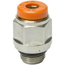 A stainless steel hose connector featuring an orange cap compatible with ARB Air Fitting (R1 5 1/8") 170201 for the ARB Air Locker system.
