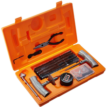 Load image into Gallery viewer, An ARB Speedy Seal Tire Repair Kit Series II 10000011 tool kit case with a variety of tools and tire repair equipment inside.