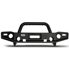 Load image into Gallery viewer, An ARB Front Deluxe Winch Bar for a Jeep Wrangler JK (2007-2020).