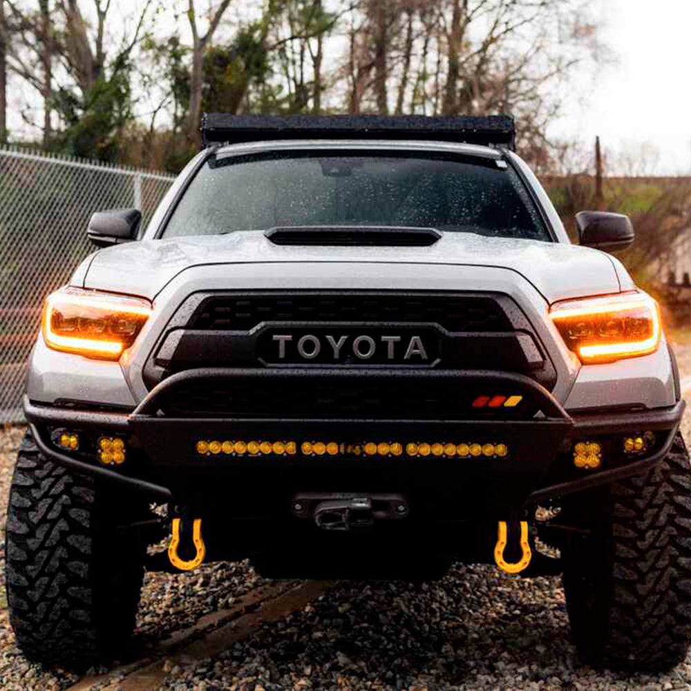 The Morimoto XB LED Headlights Amber DRL LF530.2-A-ASM for Toyota Tacoma (2016 - 2022) of a Toyota Tacoma.