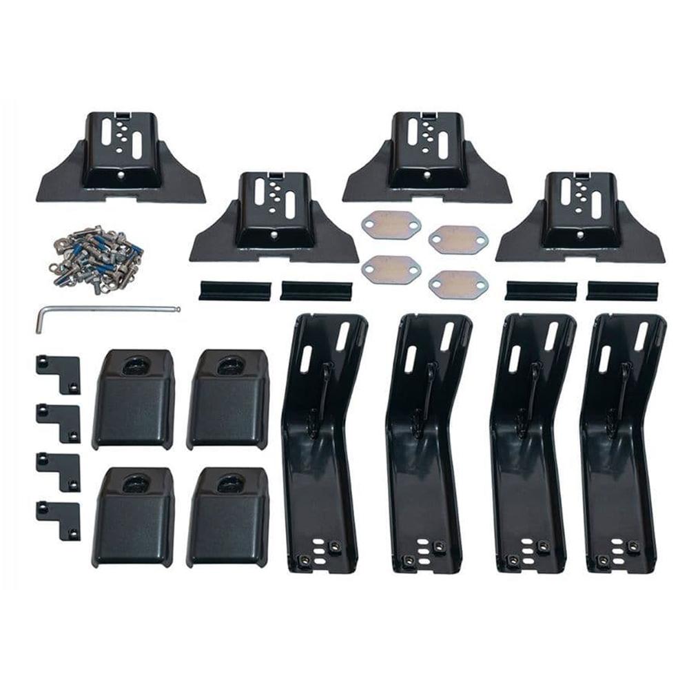A set of ARB Touring Roof Racks 3813200KJK brackets and crossbars for a car.
