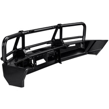 Load image into Gallery viewer, A heavy duty black bumper for an off-road vehicle, also known as a Deluxe Bull Bar for Toyota Land Cruiser 100 series 1998-2002 ARB 3413050 or ARB Bull Bars.