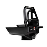 A durable ARB Deluxe Winch Front Bumper 3411050 for Land Cruiser 80 Series 1990-1997 for a Jeep Wrangler.