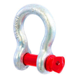 An easy to install ARB Recovery Bow Shackles 16mm 3.25T ARB2012 with a red handle on a white background, providing oxidation protection.