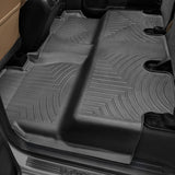 Weathertech DigitalFit 2nd Row Floor Liner for Toyota Tundra (2014-2021) black floor mats for floor protection.