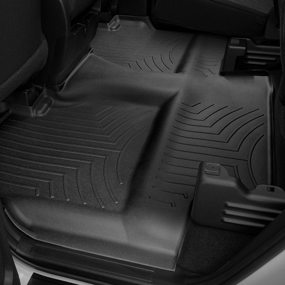 Weathertech DigitalFit 2nd Row Floor Liner for Toyota Tundra (2014-2021) - black, offering high-density tri-extruded material for unparalleled floor protection.