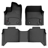 A set of Weathertech DigitalFit 1st & 2nd Row Floor Liners for Toyota Tundra (2022-ON), providing top-notch floor protection.