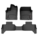 Enhance your car's interior with Weathertech DigitalFit 1st & 2nd Row Floor Liners for Toyota Tundra (2022-ON) that provide excellent floor protection.