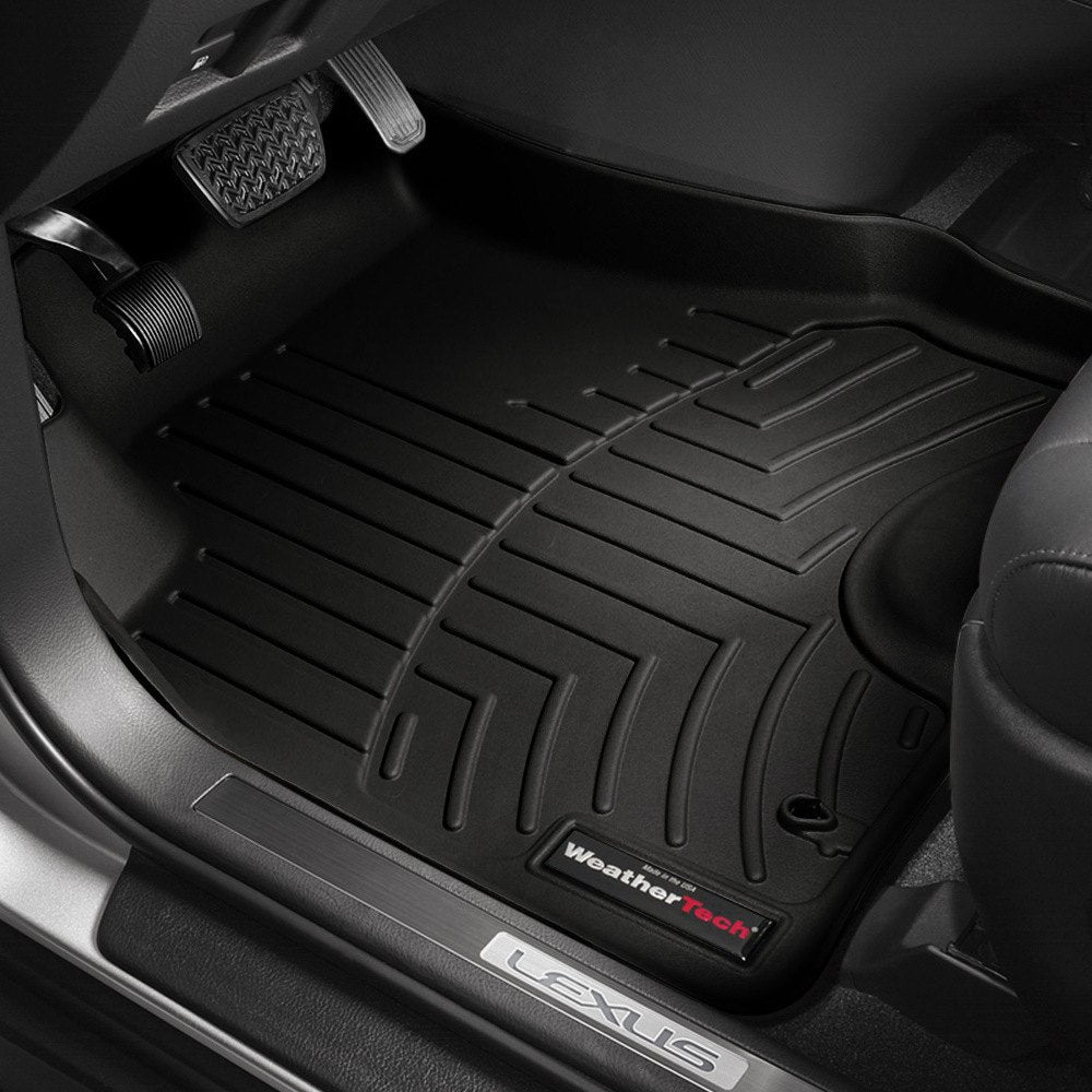 Enhance the interior of your Toyota Tundra (2022-ON) with these durable black floor mats. Designed for optimal floor protection, these Weathertech DigitalFit 1st & 2nd Row Floor Liners are perfect for safeguarding your vehicle's carpet from dirt.