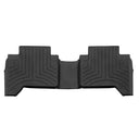 These Weathertech floor mats, made from a Thermoplastic Elastomer (TPE) compound, offer custom fit for a car and are designed to withstand extreme weather conditions.