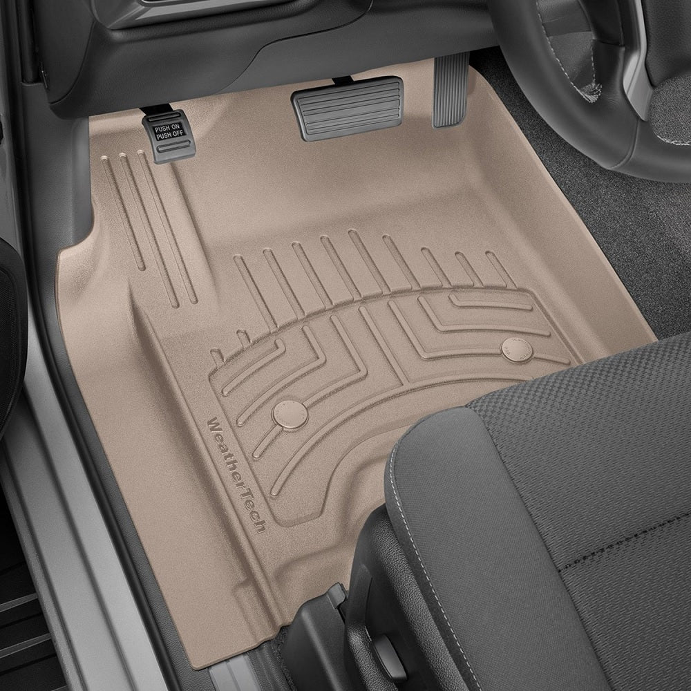 Weathertech Floorliner HP 1st Row Floor Mats for Toyota 4Runner (2013-2023) in tan color are the perfect interior protection solution for your Ford F-150.