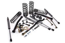 A JKS suspension system for a Jeep designed to enhance offroad articulation and optimize tire recommendations.