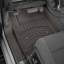 Load image into Gallery viewer, Custom fit Weathertech Floorliner HP 1st Row Floor Mats for Toyota Tacoma 2018-ON (Access Cab &amp; Double Cab Models) providing interior protection in brown color.