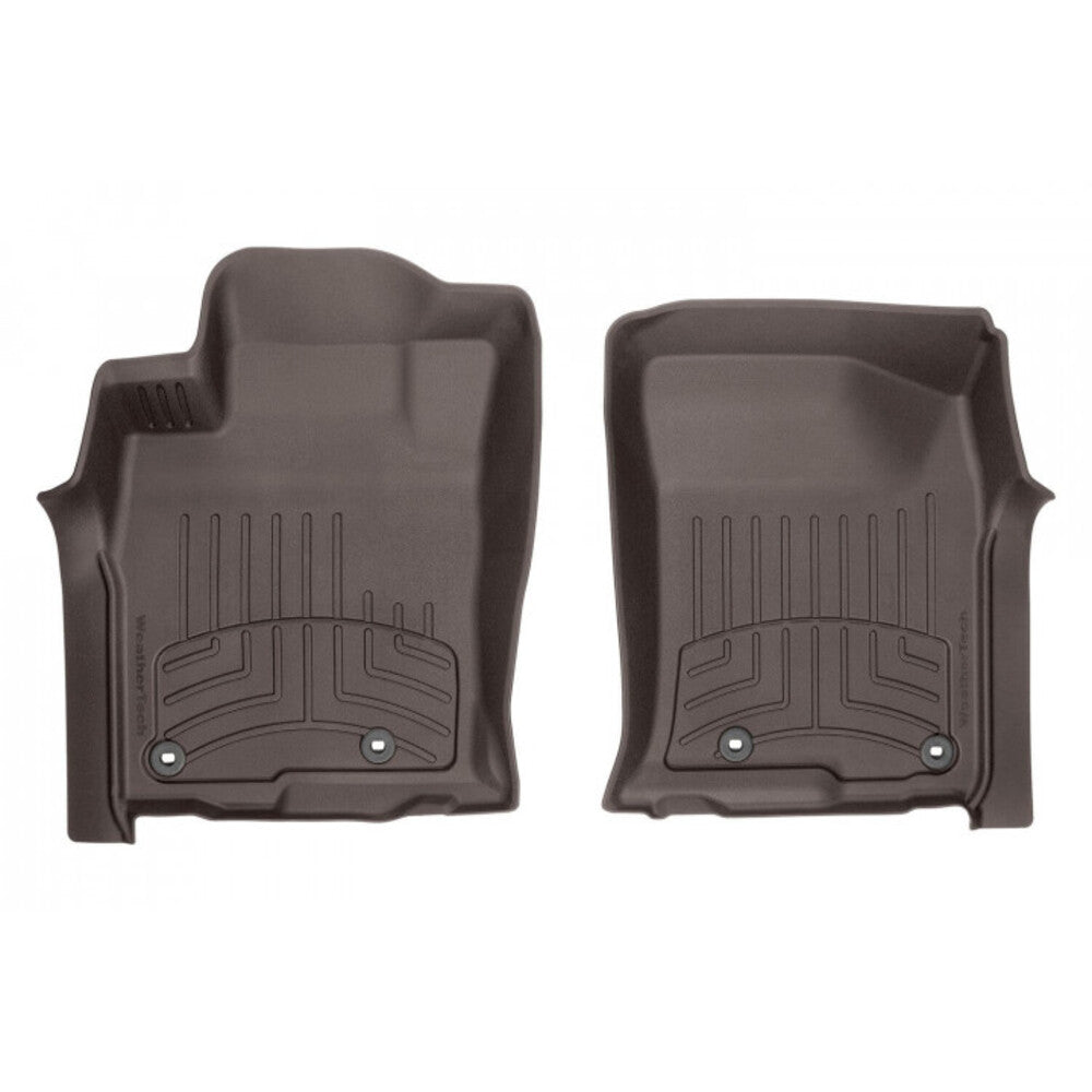 Weathertech Floorliner HP 1st Row Floor Mats for Toyota 4Runner (2013-2023) by Weathertech designed for interior protection, suitable for both the front and rear of a car.