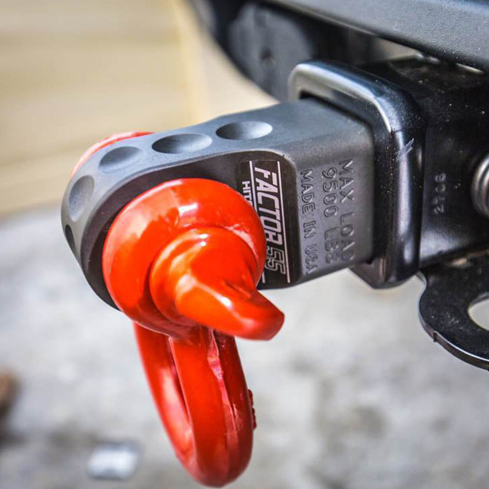 A Factor 55 HitchLink 2.5 in Gray 00022-06 equipped vehicle featuring ultimate strength.