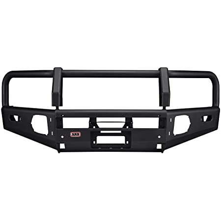 An ARB off-road vehicle bumper with a sleek wing design and fog lights.