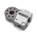 A Factor 55 FlatLink XTV Rope Guard (UTV/ATV) 00383, a gray metal bracket for a motorcycle with UV light impact protection, on a white background.