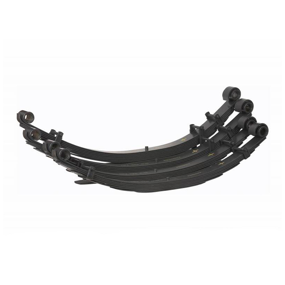 A set of four OME Rear Leaf Spring EL111R for Toyota Tacoma (Medium Load) 1.5 inch Lift Old Man Emu wheels on a white background.