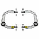 A pair of ICON Vehicle Dynamics Delta Joint Billet Upper Control Arm Kits for Toyota Tacoma 2005-ON on a white background, featuring billet aluminum construction.