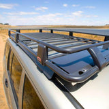 The high capacity ARB roof rack of a jeep wrangler provides secure storage for all your adventure equipment, with the inclusion of the ARB Roof Rack Fitting Kit Hummer H1 1992-2006 3700110.
