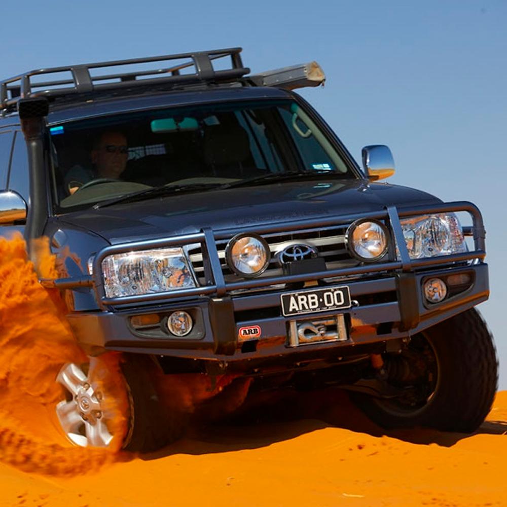 The ARB Roof Rack Fitting Kit 70” X 49” for Toyota Land Cruiser 120 Series, effortlessly maneuvers through the treacherous sand dunes. With its reliable performance and secure storage capabilities, it ensures all your.
