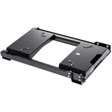 A versatile ARB Portable Fridge/Freezer Slide securely mounting a laptop computer on a white background.
