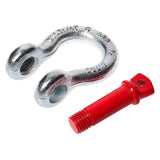 A red ARB Recovery Bow Shackles 16mm 3.25T ARB2012 with oxidation protection on a white background.