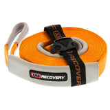 An orange recovery strap with a black ARB Recovery Strap Wrap ARB 10100380.