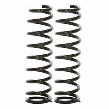 Load image into Gallery viewer, A pair of Old Man Emu Rear Coil Springs 3136 for Jeep Wrangler JL (SWB MODELS) on a white background with oxidation protection.