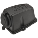 A high-quality ARB black plastic cover to install onto an air filter outlet.