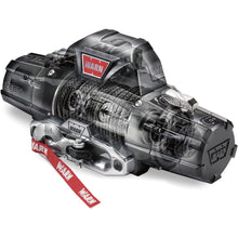 Load image into Gallery viewer, A Factor 55 Warn 89611 ZEON 10-S Winch with Synthetic Rope - 10000 lb. Capacity on a white background with high capacity and synthetic rope.