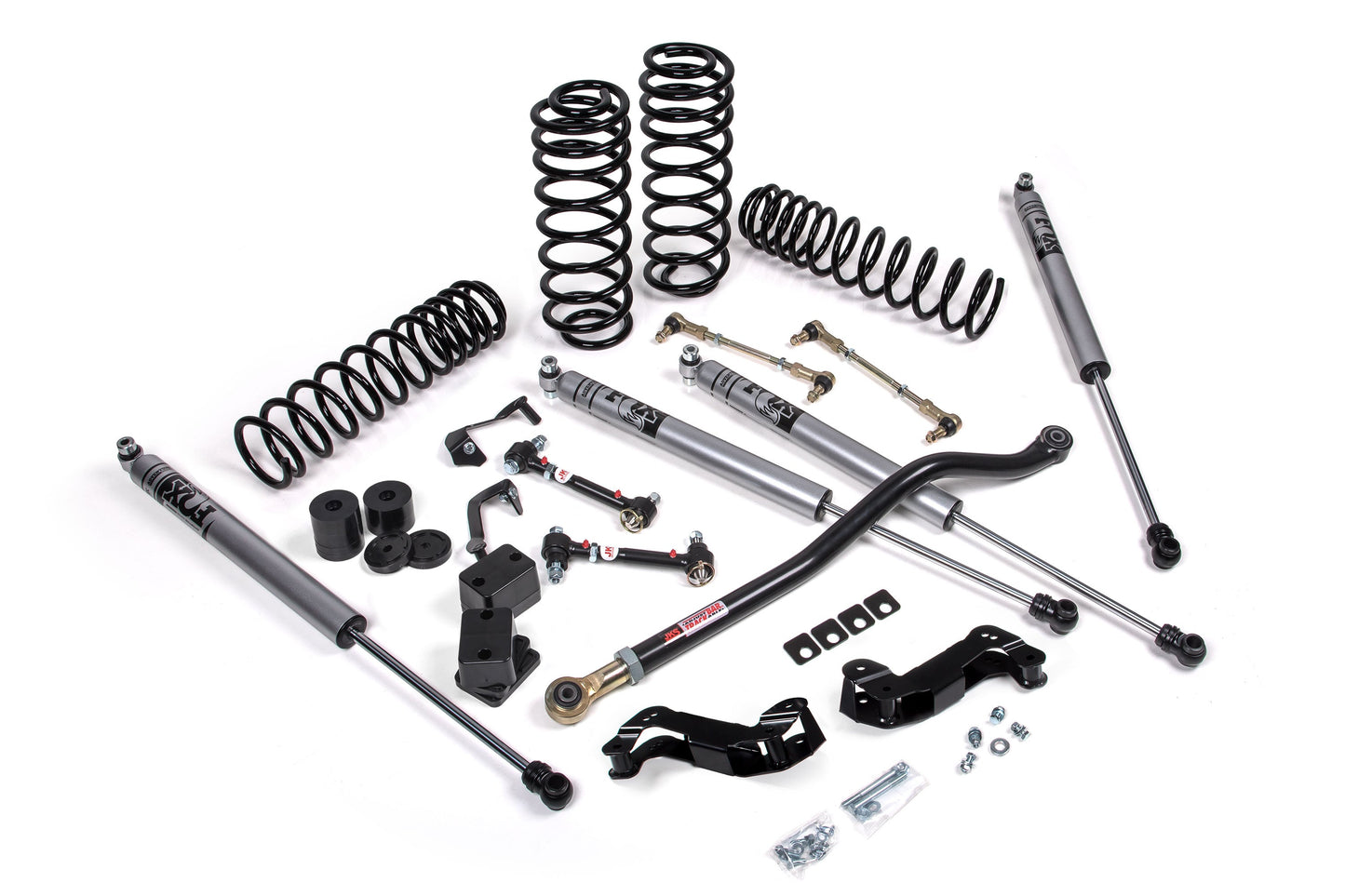 An JKS 3.5 Inch Jeep Wrangler JL (18-ON) 4 Door J-Kontrol Lift Kit for a jeep with springs.