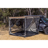 An ARB Deluxe Awning Room with Floor 813208A attached to it.