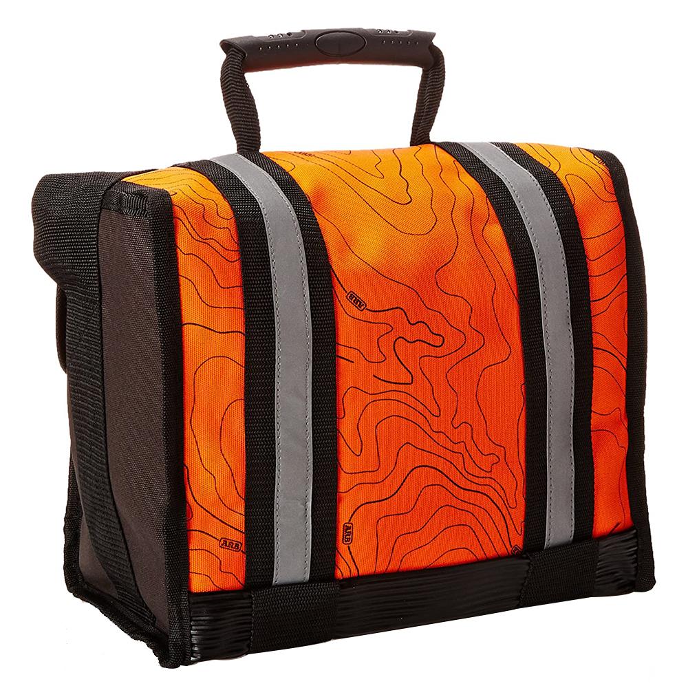 A durable ARB Snatch Pack Recovery Bag ARB502A featuring a water-resistant map design.