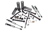 A JKS 3.5 Inch Jeep Wrangler JK (06-18) 2 Door J-Lander Lift Kit by JKS, with springs to enhance offroad articulation and tire recommendations.
