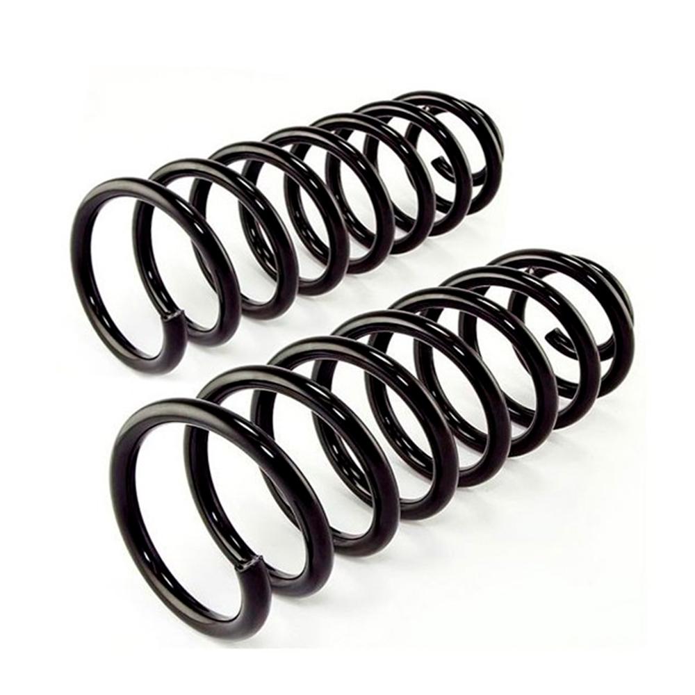 A pair of Old Man Emu Rear Coil Springs 2895 for Toyota Prado 150 & 120 Series, 4Runner, FJ Cruiser, Hilux on a white background.