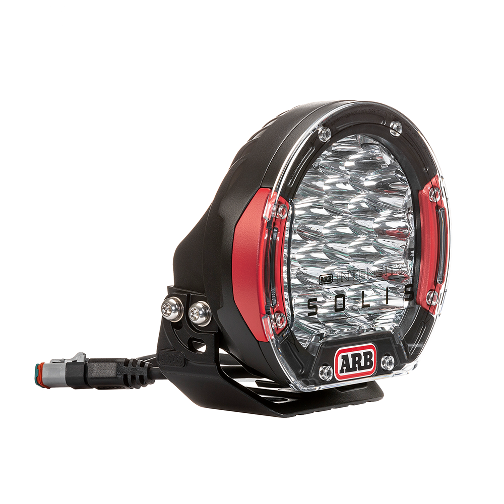 An ARB Intensity Solis 21 Flood Driving Light SJB21F with a refined color temperature on a white background.