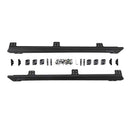 A set of black side rails with a Base Rack Mount Kit (Black) For Toyota FJ Cruiser (2007-2016) ARB 17920020, perfect for adding a roof rack to your truck.