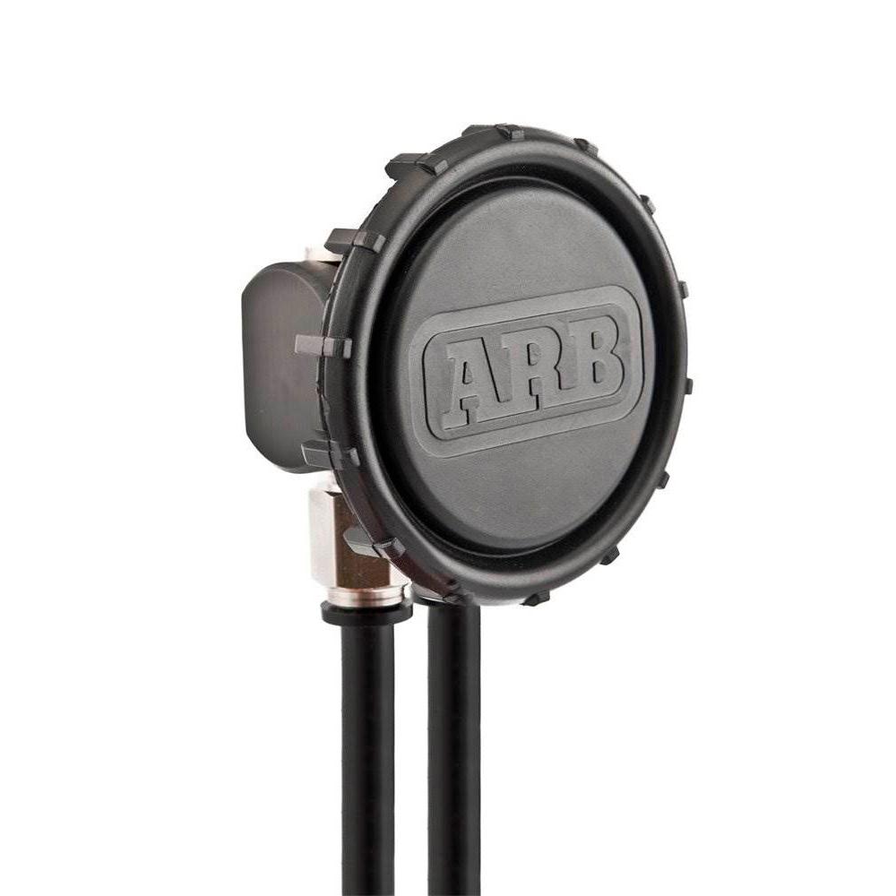 Anodized black ARB Differential Breather Kit 170112 hose with the word ARB on it.